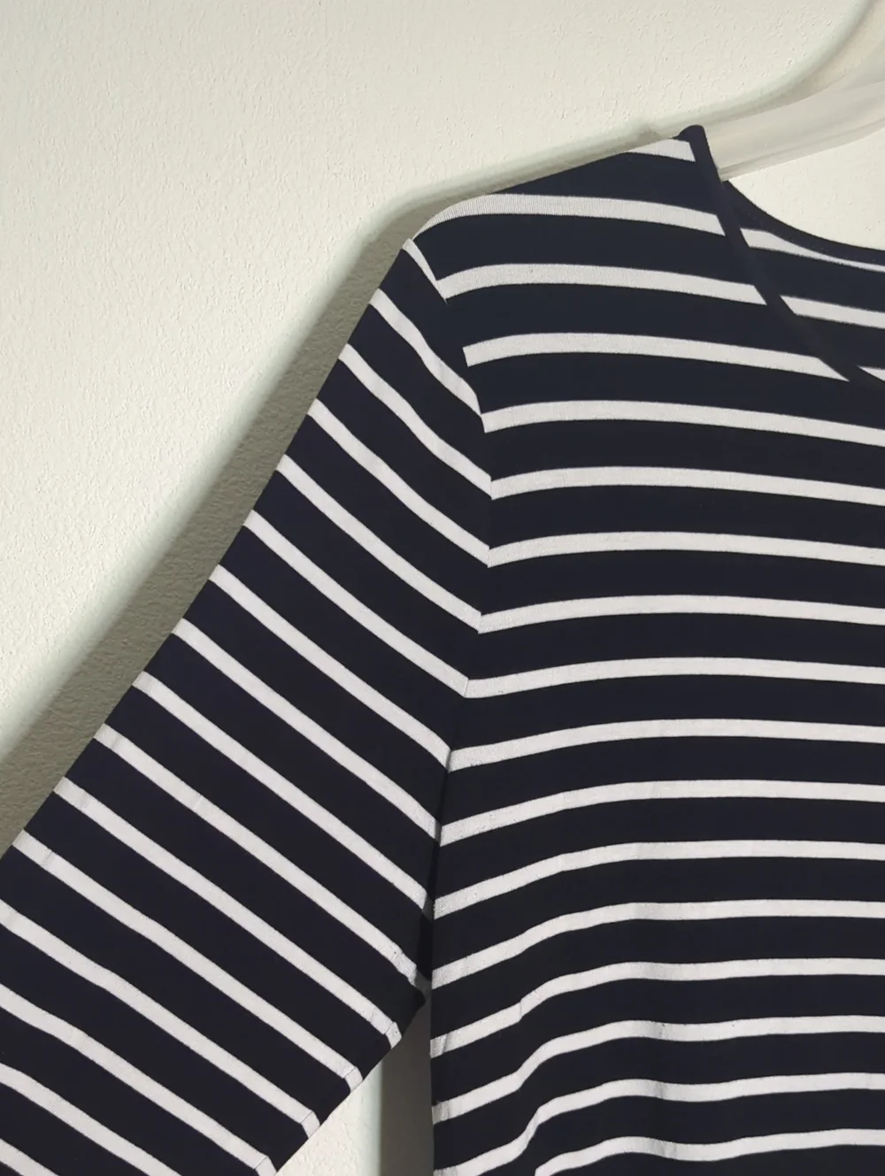 Chico's Womens Midi Dress Striped Shirttail Hem Quiet Luxury French Girl sz 3 18